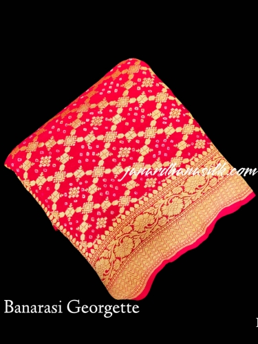 Pure Banarasi Georgette Silk Saree